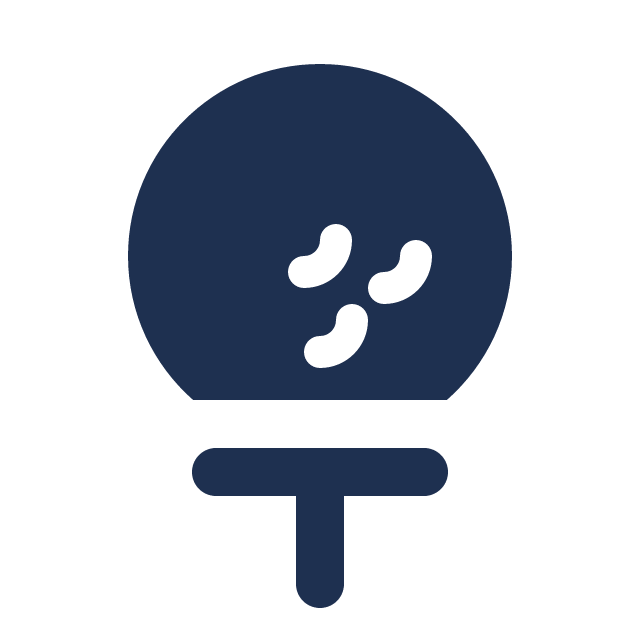 Golf Ball Tee Solid Icon