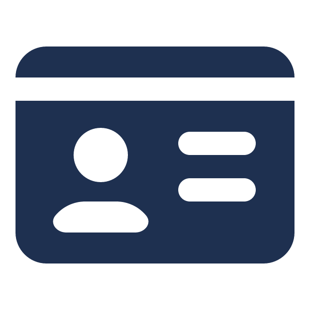 Id Card Solid Icon